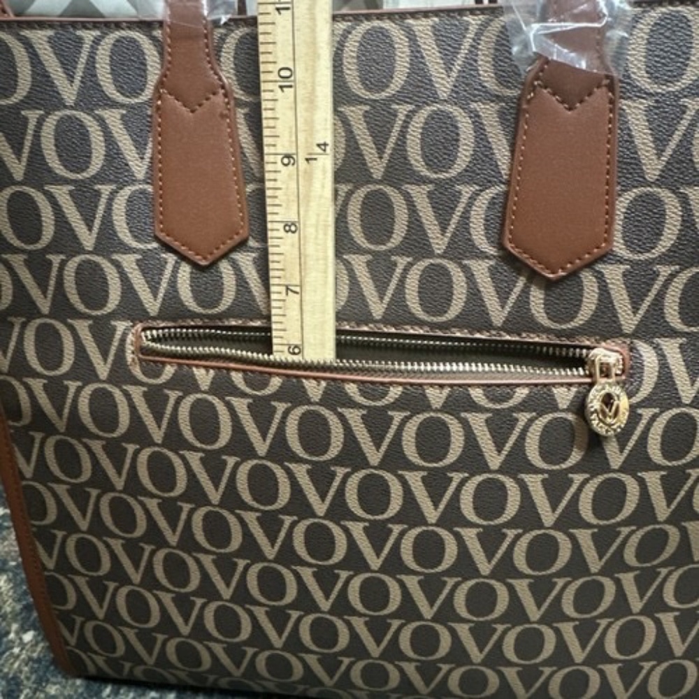 Valentino Orlandi Monogram Large Brown Tote Bag  MSRP $299.99 - Picture 6 of 12
